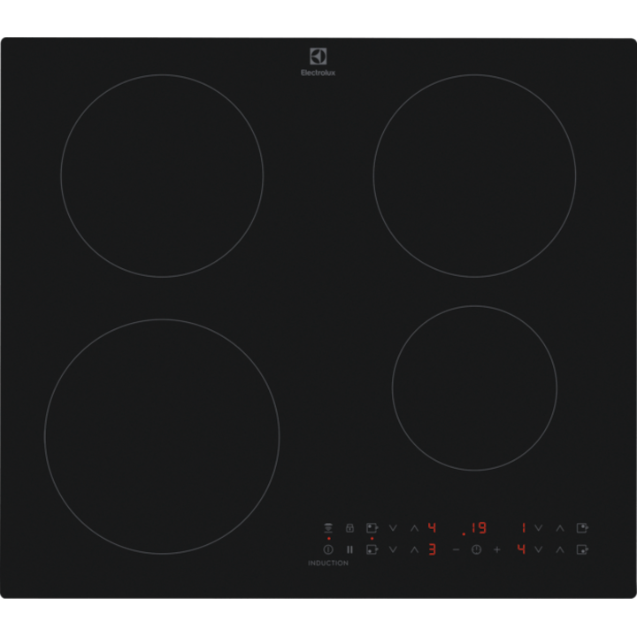 Electrolux EIT60433CT beépíthető indukciós főzőlap, 4 főzőlap, elektronikus időzítő, elszívó csatlakozás, Booster, fokozott karcállóság, matt fekete