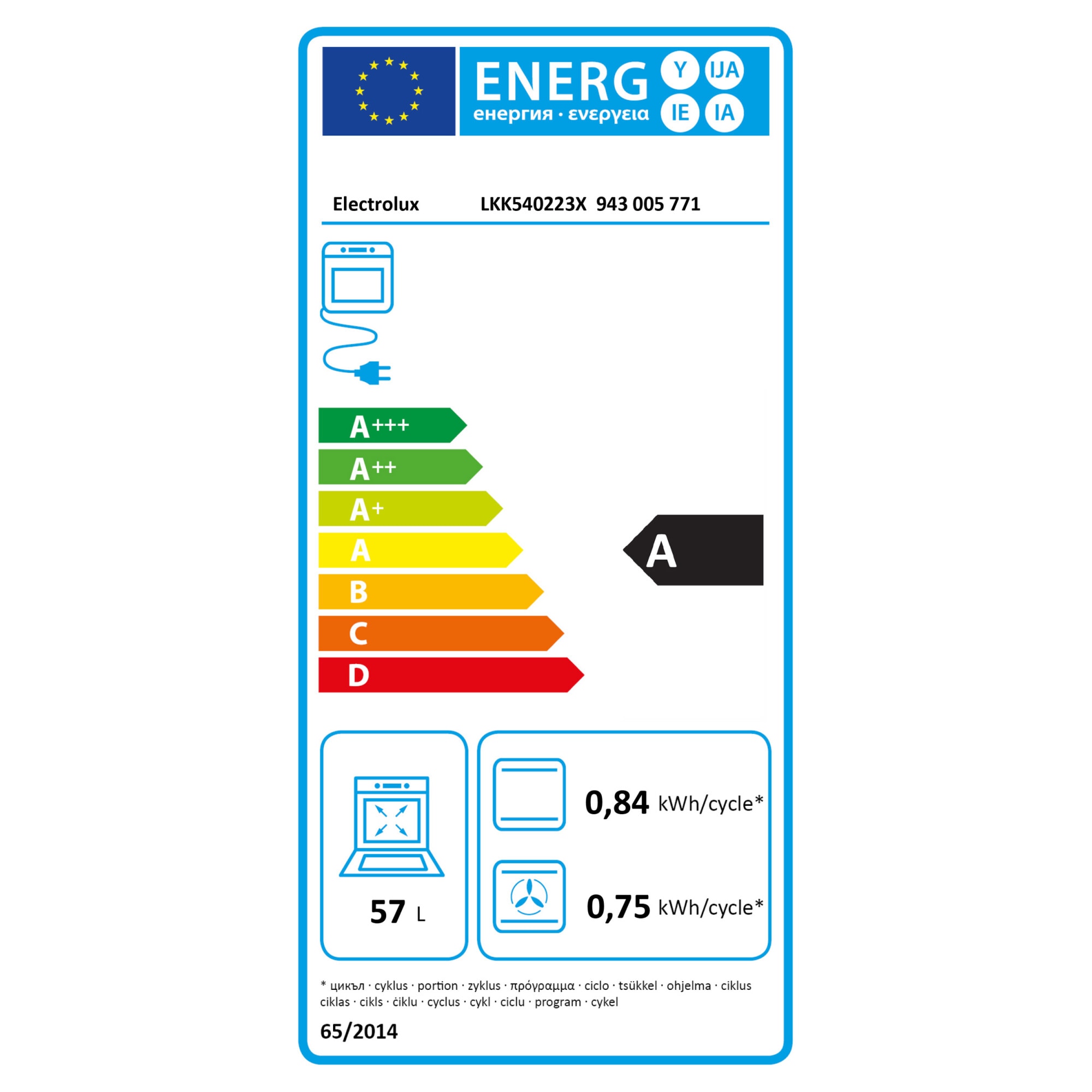 Aragaz Electrolux LKK540223X , Mixt, 4 arzatoare gaz, Gratare de fonta, Cuptor electric, Timer electronic, Grill electric, Clasa A, 50cm, culoare inox