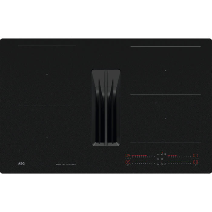 Plita incorpolabila AEG TH84CC23CZ, inductie , 4 zone de gatit, Timer electronic, SenseFry, Combo Hob -cu hota integrata, Flexi Bridge, Booster, Functie Punte, 80 cm, Sticla Neagra