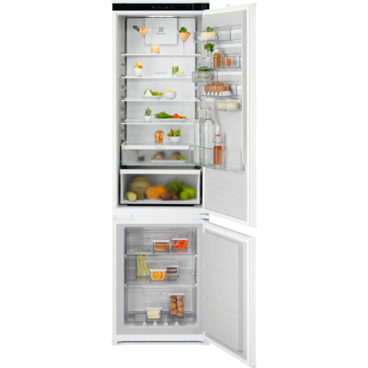 Хладилник с фризер за вграждане Electrolux ENT6MD19S3, 269 л, Многопоточен, Реверсивни врата, Електронно управление, Fresh Frost No Frost, Клас D, В 189 см