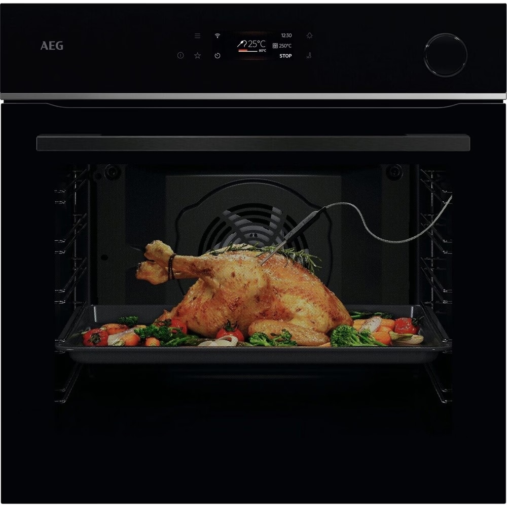 Cuptor incorporabil AEG TR7PB63ZSB, Electric, SteamCrisp-gatire cu abur, Conectivitate WI-FI, Autocuratare pirolitica, Control touch, 167 programe predefinite, Senzor gatire, Inchi