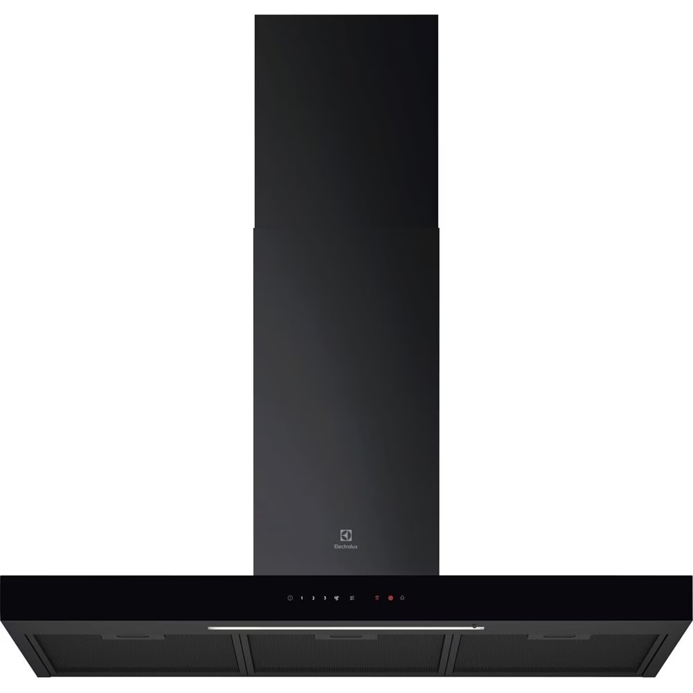 Hota incorporabila decorativa Electrolux LFT819K, Control electronic, Putere de absorbtie 730 mc/h, Conectivitate plita, Functie Breeze, Iluminare LED, 90 cm, Negru mat