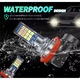 2 darabos AutoREY® H8/H11 LED autóizzó készlet, ködlámpákhoz és nappali menetfényhez, 60W, 24SMD 3030 lapkakészlet, kétszínű fehér 6000K és sárga 3000K, színváltás ki/be, 360°-os sugár, ultrafényes, feszültség 12V, plug & play, szín fehér-sárga