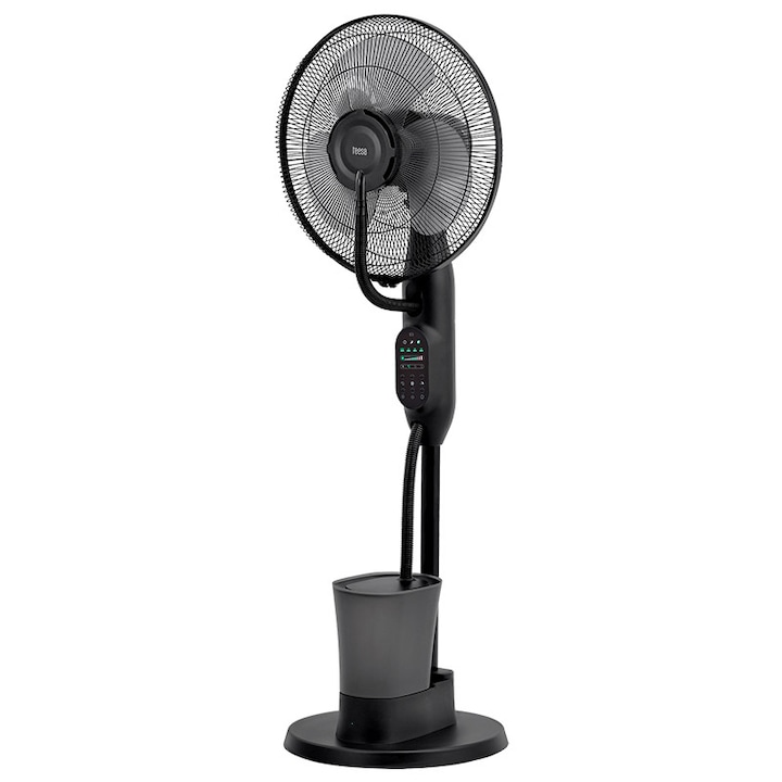 Ventilator TEESA TSA8067 cu pulverizare apa, Capacitate apa 2.8L, 3 trepte de viteza, 3 moduri presetate, Timer, Telecomanda, Putere 75W