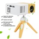Videoproiector portabil J9, rezolutie 1920x1080p, luminozitate 1800 lx, alb-galben, 24-60 inch