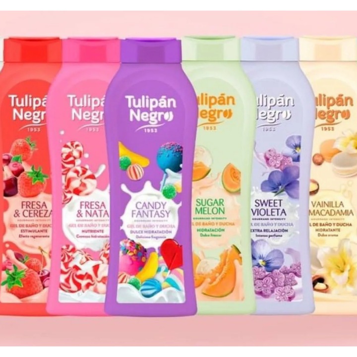 Set 6 x TULIPAN gel de dus diverse arome 650ml