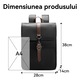 Rucsac Multifunctional Laptop 14", Tressino, Smart Casual Pentru Business/ Calatorii, Impermeabil, Ergonomic, Cu Port USB, Poarta Risistant, Design usor, Simplu si Elegant, Cu Compartiment pentru Calculator, Material de Nylon, 28x14x38 cm, Negru