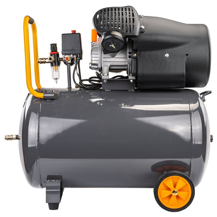 Compresor 100L Puternic si Silentios – 530 l/min, Motor 4, 7CP, Ideal pentru Vopsit, Suflat, Pompat Perfect pentru Profesionisti