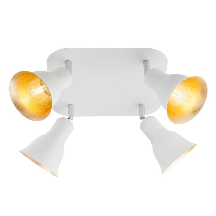 Plafoniera Olaf 04-466, 4 x E14, alb mat, clasica