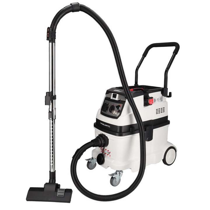 Aspirator de constructii cu functie de curatare automata a filtrului si posibilitatea de a conecta un compresor si dispozitive pneumatice, filtru de clasa M, DEDRA DED6609P