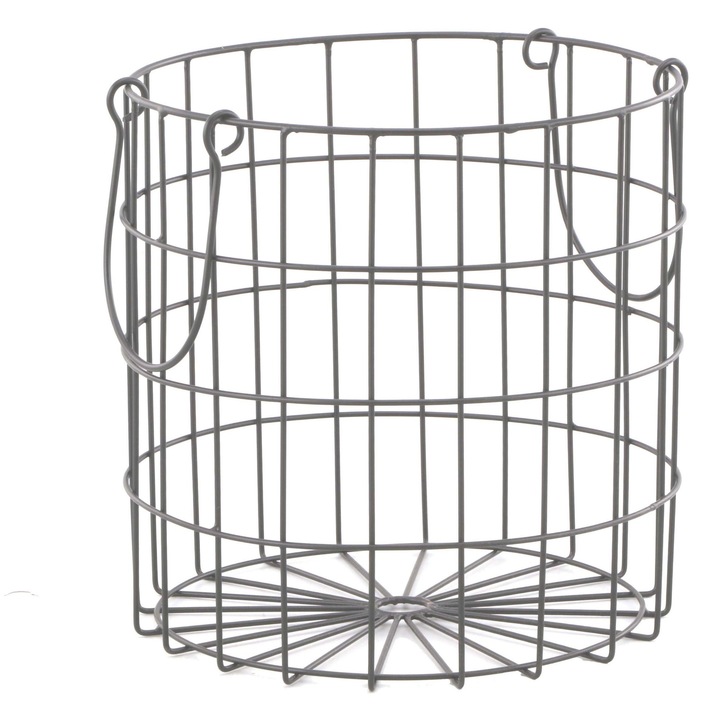 Cos decorativ, CII20228B, din sarma de fier, H 25 cm