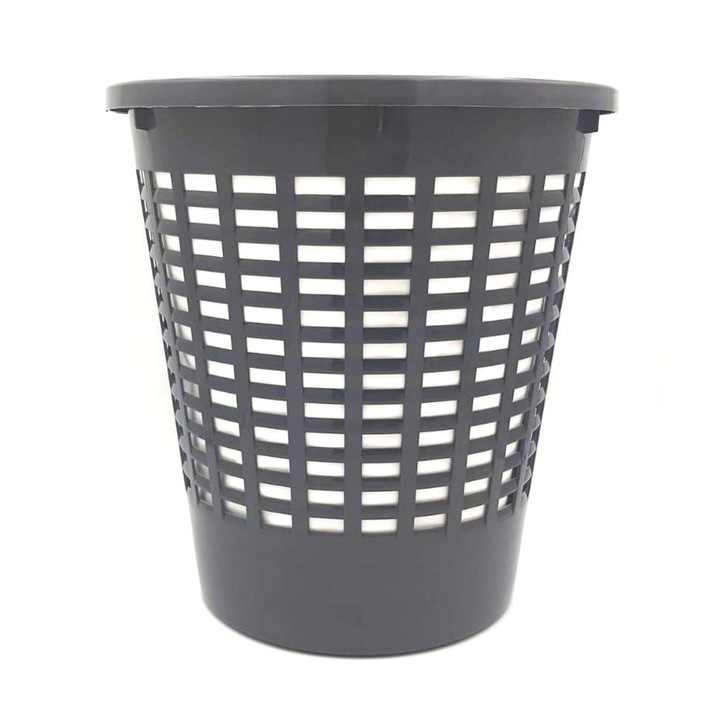 Cos gunoi birou Venetia 95006, Alisan, hartie, forma cilindrica, gri, 10 L