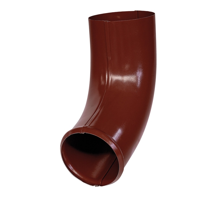 Cot evacuare burlan pentru sistem pluvial, Baudeman, metalic, rosu inchis (RAL 3009), lucios, D 90 x 0.6 mm