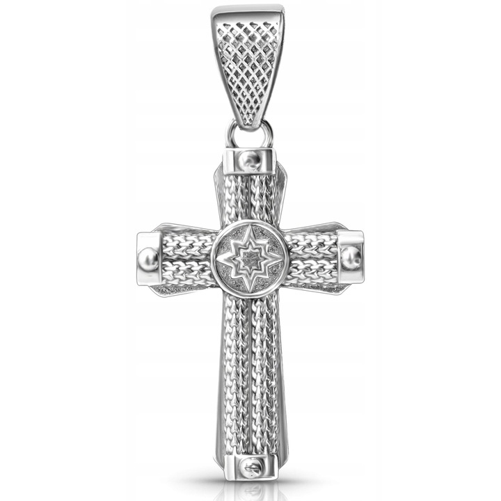 Férfi kereszt medál, Promette, 925 ezüst, Ezüst