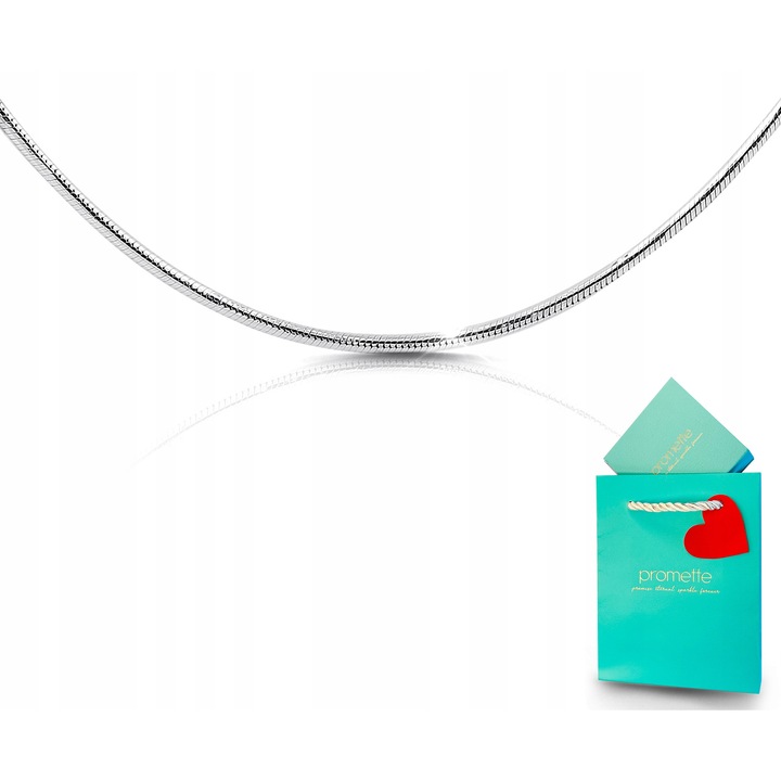 Lantisor, Promette, argint placat cu rodiu, 45 cm