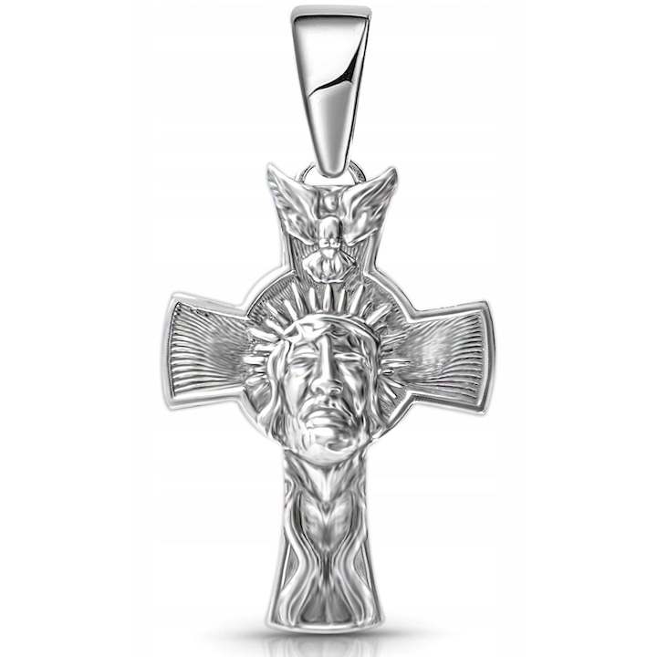 Promette férfi kereszt medál, 925 ezüst