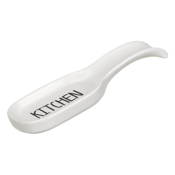 Керамична поставка за лъжици 23 см, бяла матова, кухня