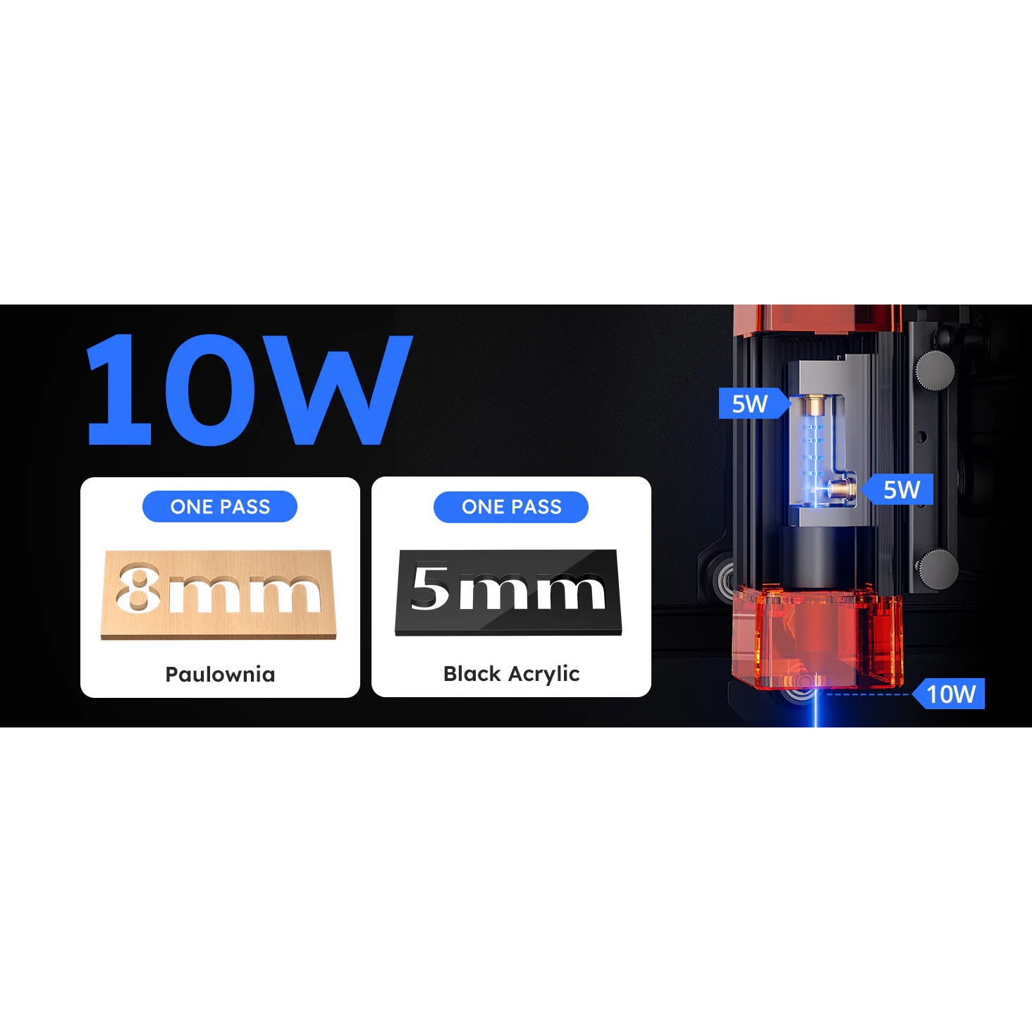 Masina de gravat Laser ATOMSTACK A10 Pro V2, 10W, Precizie 0.01mm