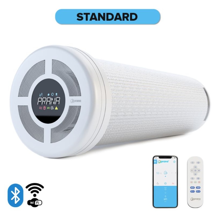 Recuperator de caldura Prana 150 ERP Standard, 70 mc/h, Wi-Fi, 5 trepte viteza, timer, display digital
