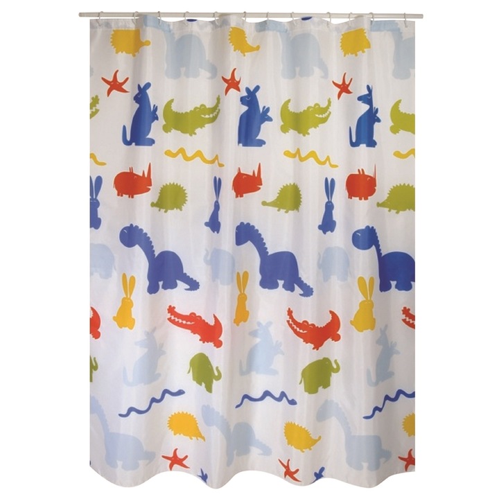 Perdea dus MSV Zoo, model animalute, multicolor, 180 x 200 cm