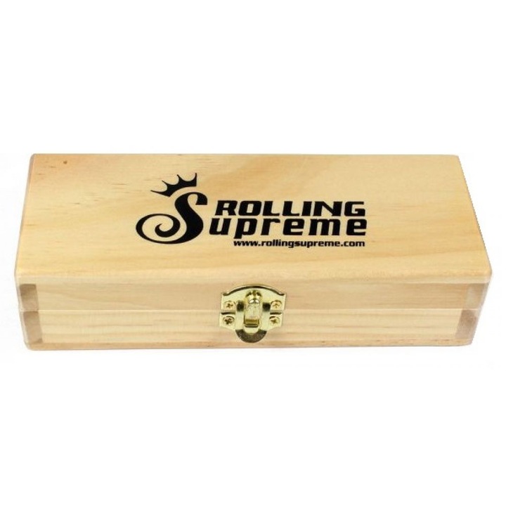 Cutie depozitare tutun si accesorii Rolling Supreme din lemn 15 x 5, 7cm, 2 compartimente