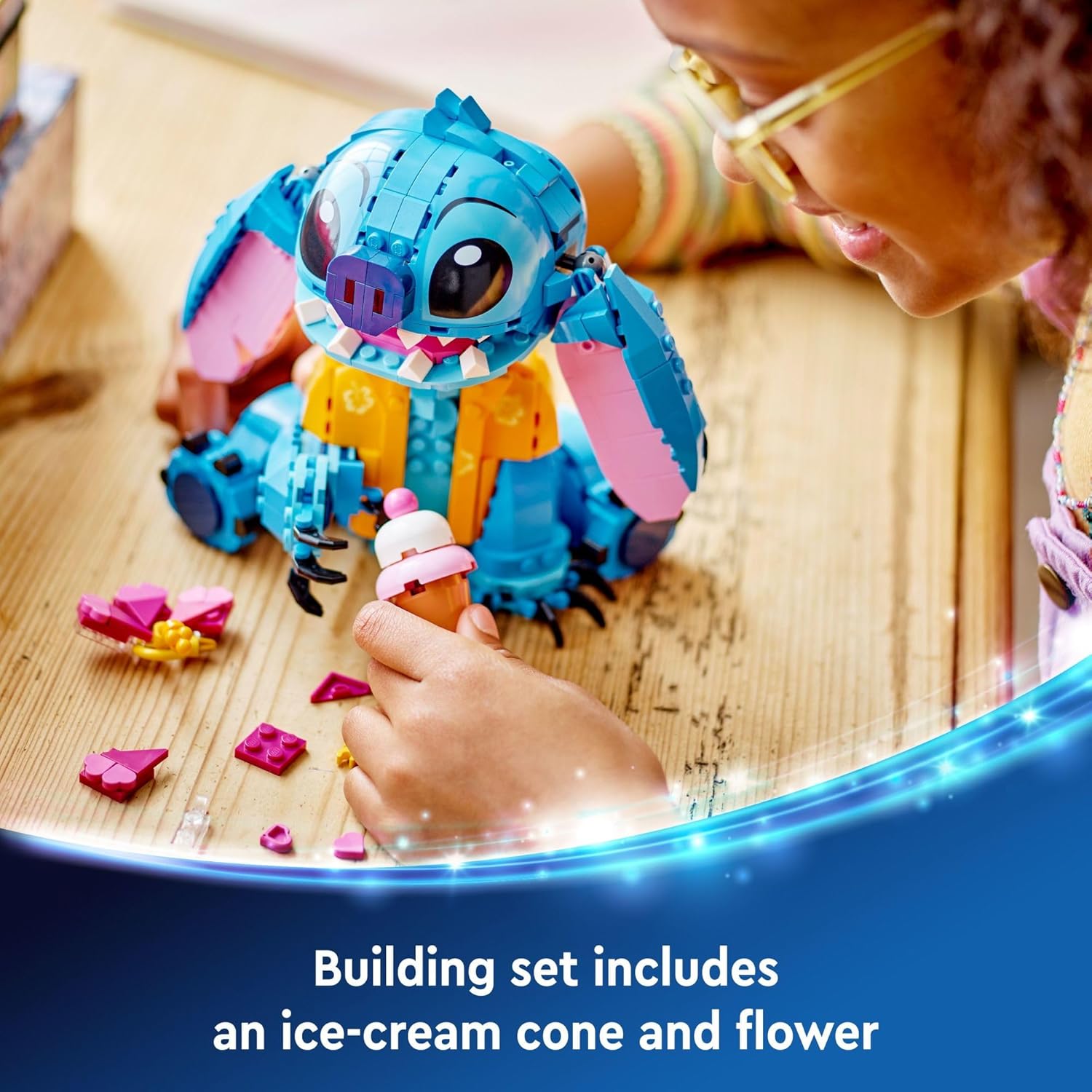 Set de constructie STITCH, 730 piese, Accesorii pentru inghetata