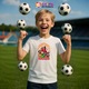 Tricou copii cu Cristiano Ronaldo Manchester, Alb