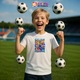 Tricou copii cu Kylian Mbappe France Top, Alb