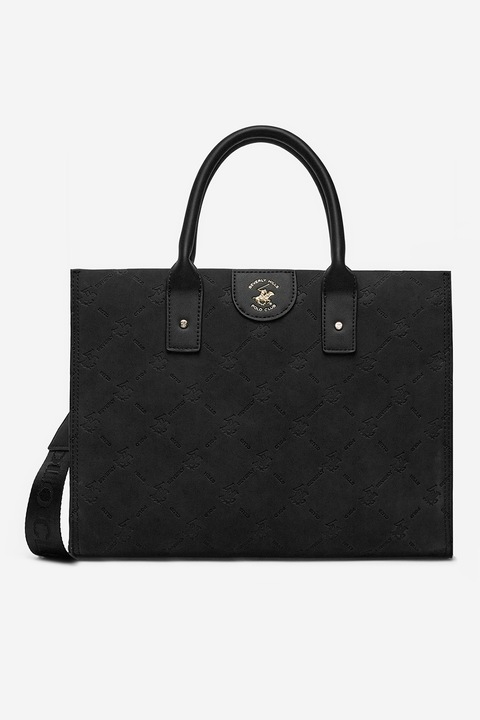 Beverly Hills Polo Club, Geanta shopper de piele ecologica, Negru