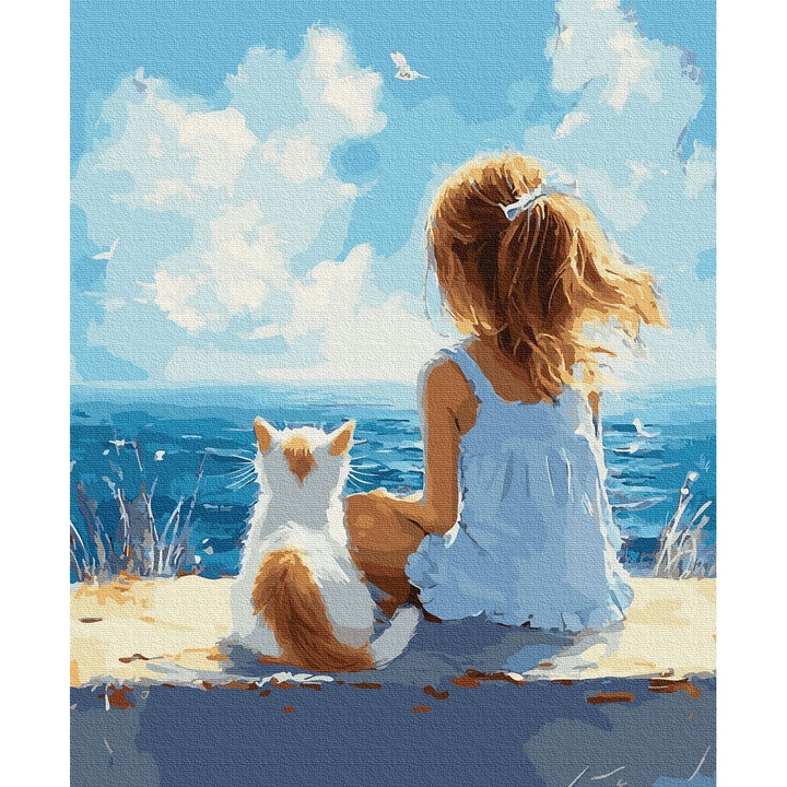 Комплект за рисуване по номера, с рамка, Момент, спрян във времето, 40x50 см