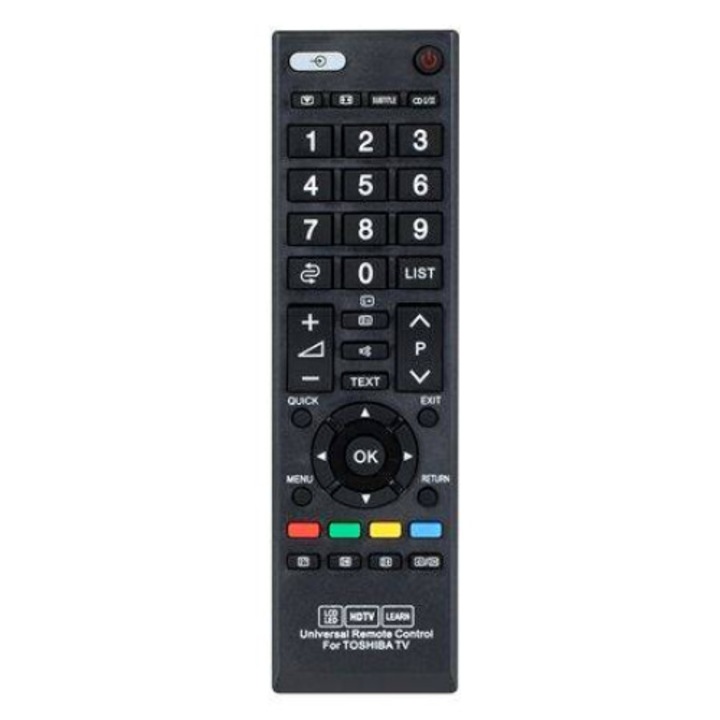 Telecomanda TV, Toshiba, Compatibil cu Toshiba, Universal, Negru