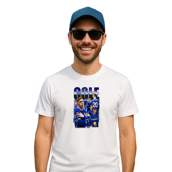 Tricou Cole Palmer, Barbat, din bumbac 100%, Cri-Flo, Culoare Alb, Marime 3XL