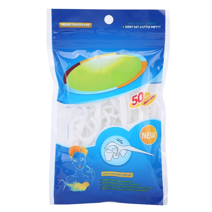Ata dentara, set de 100 bucati, plastic