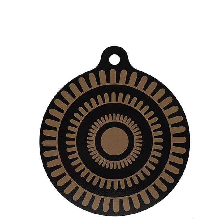 Folie protectie plita, TREXORA, silicon, rezistenta la zgarieturi, negru cu auriu, 22cm