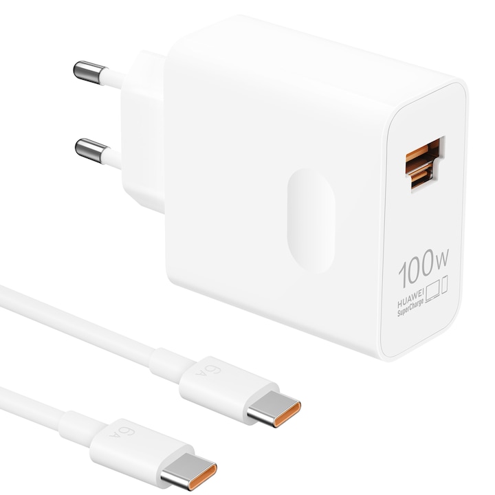 Incarcator retea HUAWEI SuperPower Wall Charger, 1xUSB-C, 100W, alb