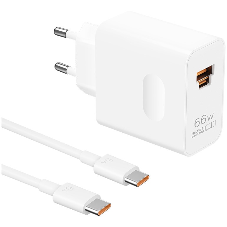 Incarcator retea HUAWEI SuperPower Wall Charger, 1xUSB-C, 66W, alb