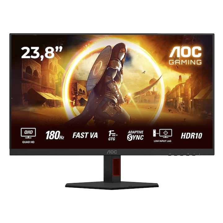 ΠΠ΅ΠΉΠΌΡΡΡΠΊΠΈ ΠΌΠΎΠ½ΠΈΡΠΎΡ Fast IPS LED AOC 23.8" Q24G4RE, QHD 2560 x 1440, HDMI, DisplayPort, 180 Hz, 0.5 ms Π§Π΅ΡΠ΅Π½
