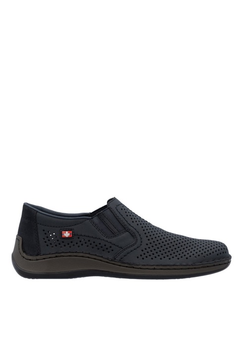 Pantofi casual, barbati, RIEKER, ANTISTRESS, 05297-14 bleumarin, piele nabuc 46