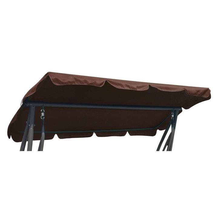 Acoperis de schimb pentru leagan, material poliester, culoare brown, dimensiuni 230x117cm