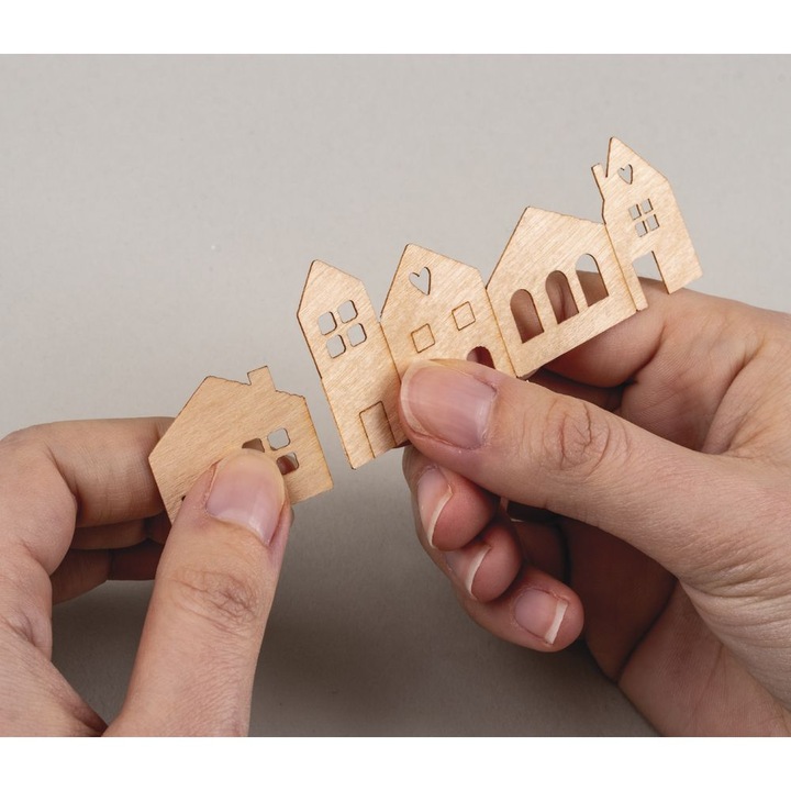 Mini case din placaj natur, 2x 10, 6x3, 4cm + 2x 14x3, 4cm, Rayher