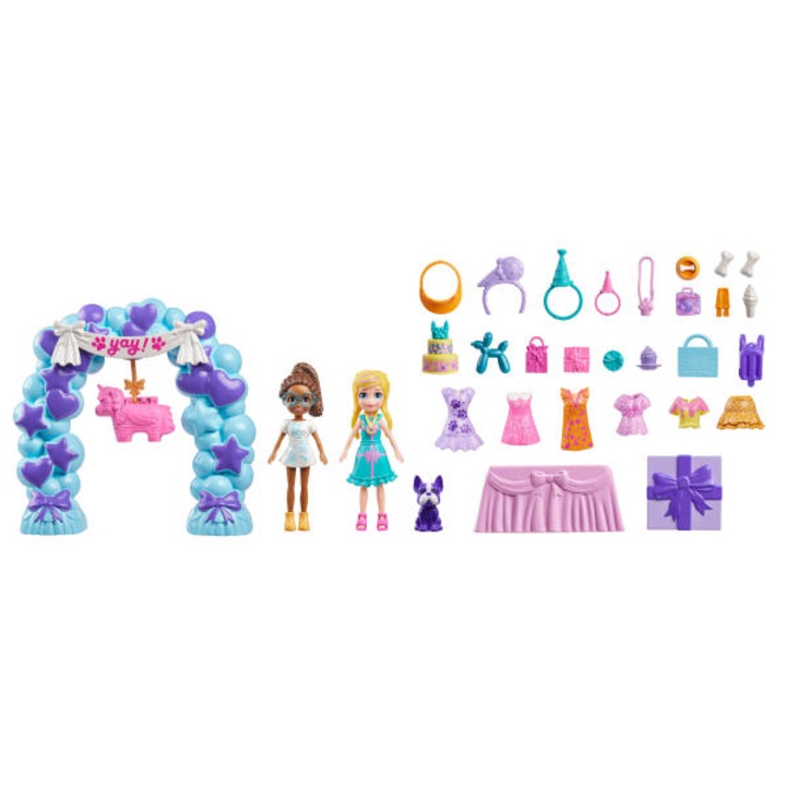 Polly Pocket játékkészlet 2 babával, többszínű figurákkal