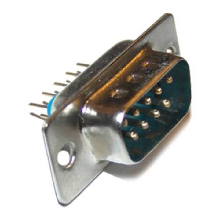 Букса, За платков монтаж, Права, RS232 9pin(м)