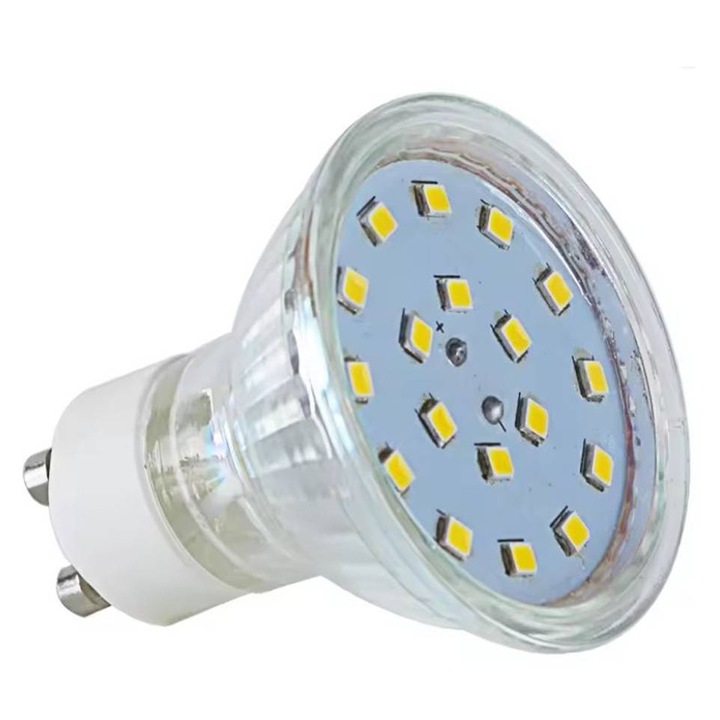 Bec LED SNBOT, Clasa F, Freckle, JDR, soclu Gu10, 220VAC, 5W, 18SMD, 6500K