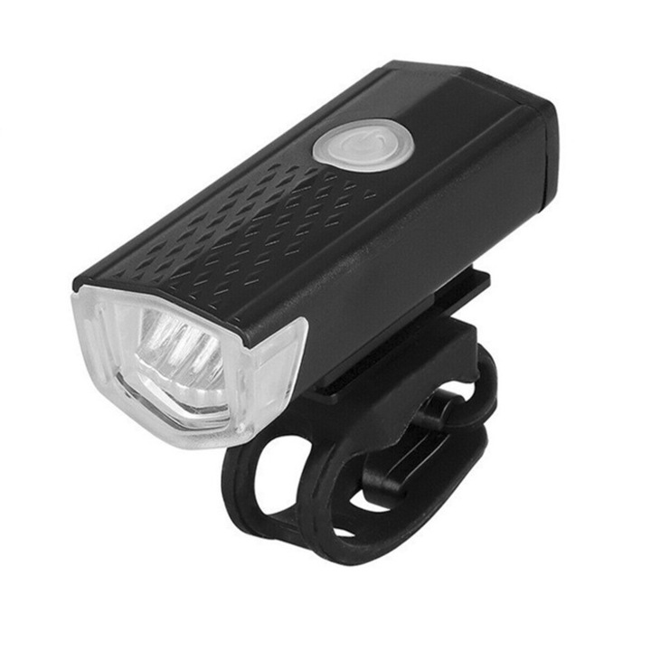 Set lumina bicicleta VANTHFIR, Far Cu Led, reincarcabila USB, impermeabile IPX4, 3 moduri de iluminare, Stop Spate, cu Acumulatori, negru