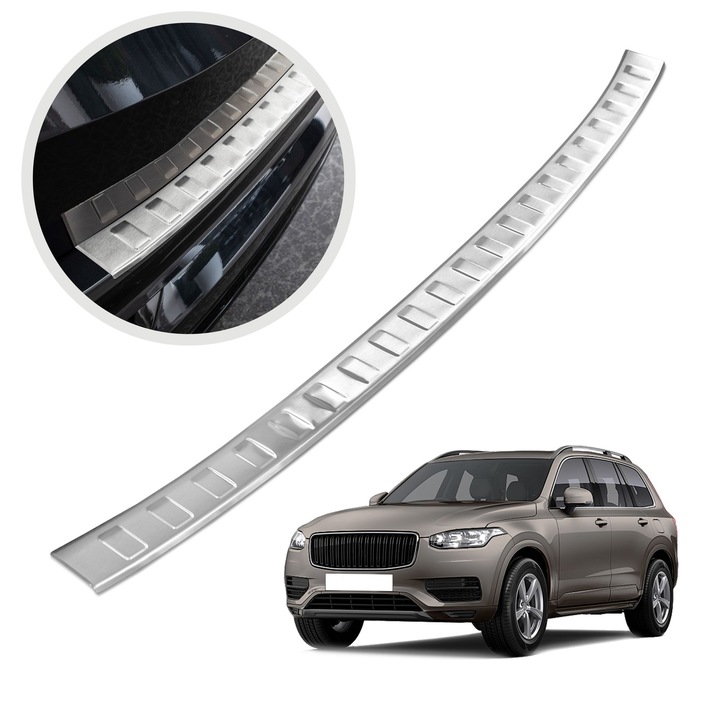Ornament protectie portbagaj, Chromemaster, Argintiu, Volvo XC90 V526 II SUV 2015-