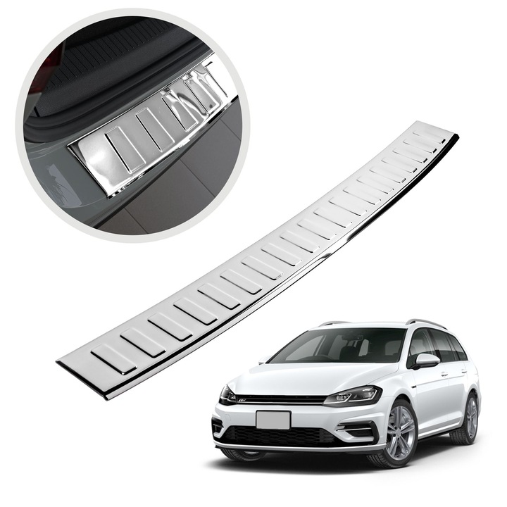 Ornament protectie portbagaj, Chromemaster, Chrom, Volkswagen Golf FL AUV VII Kombi 2017-2020