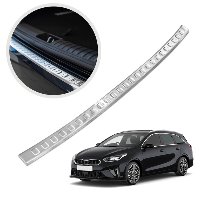 Ornament protectie portbagaj, Chromemaster, Argintiu, KIA Ceed CD I Kombi 2018-
