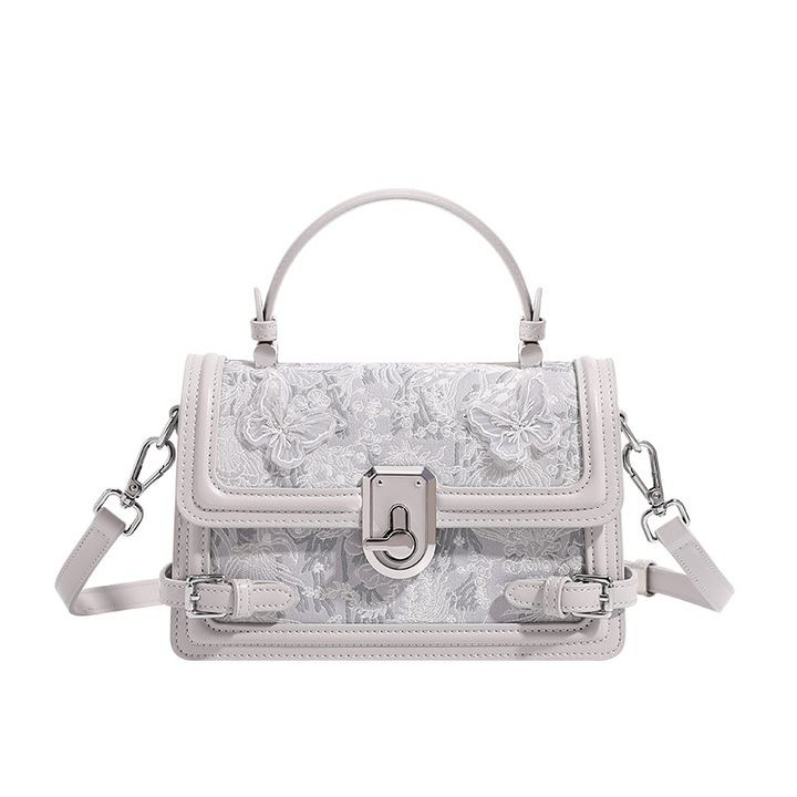 Női táska, divatos női táskák, női táskák kereszt hátizsák női válltáska vízálló PU bőr táska elegáns táska, Ökológiai bőr, 14x6.5x21.5cm, fehér