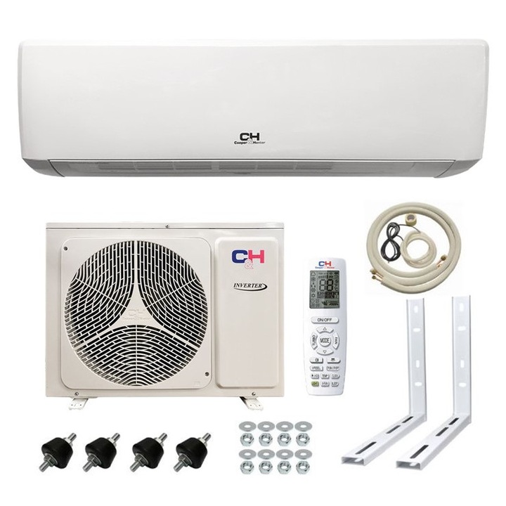 Pachet aer conditionat Cooper&Hunter VITAL – 9000 btu – CH-S09FTXF-NG Inverter, A++, WiFi inclus + kit de montaj complet Eastshop
