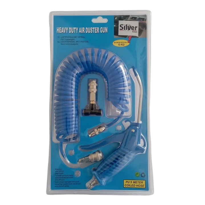 Pistol de suflat aer, SilverTools, furtun 5 m, S10512